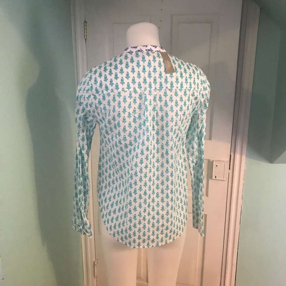 NWT J. Crew Thistle-print popover Sz2 - Picture 4 of 5